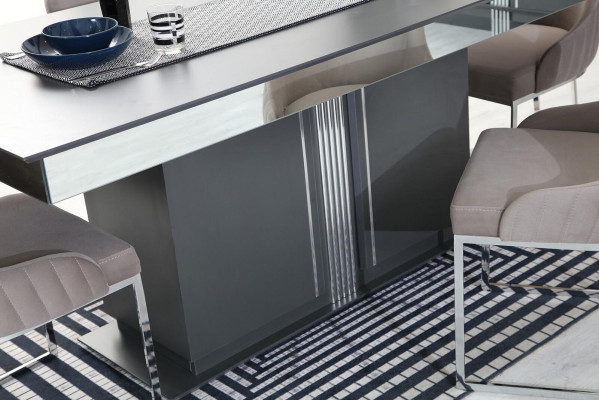 Designer Esszimmer Möbel Luxuriöser Esstisch Stühle Sideboard 7tlg Set