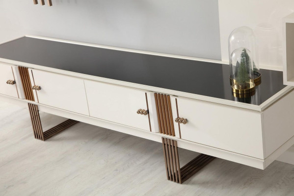 Esszimmer 6tlg. Set Esstisch Sideboard 4x Stühle Modern Neuheit Design