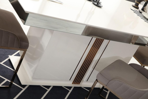 Esszimmer 6tlg. Set Esstisch Sideboard 4x Stühle Modern Neuheit Design