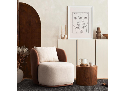 Sessel Modern Holz Design Wohnzimmer Möbel Mehrfarbig farbe Luxus Stil