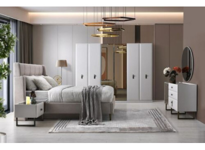 Weiße Schlafzimmer Garnitur Designer Schlafzimmer Bett Schrank Kommode