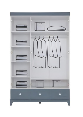 Modern Kinderzimmer Set Kinderbett Kleiderschrank Kommode Schlafzimmer Neu