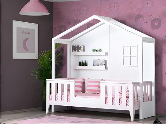 Modern Mehrfarbig Kinderzimmer Garnitur Kinderbett mit Schreibtisch neu