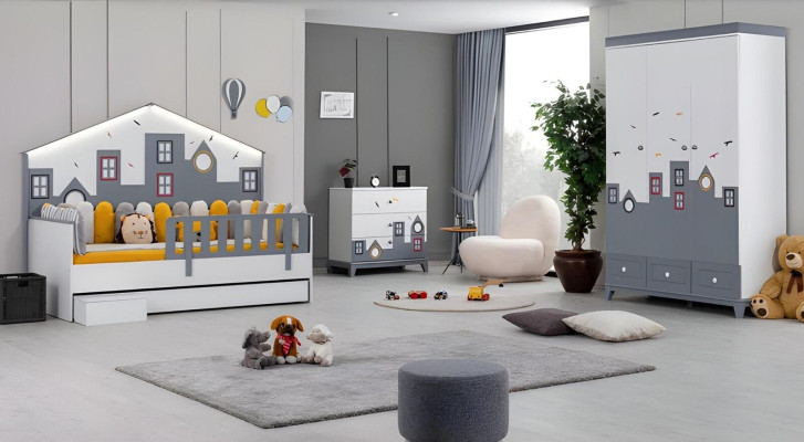 Schlafzimmer Design Kleiderschrank Möbel Jugendzimmer Schrank Holz Neu