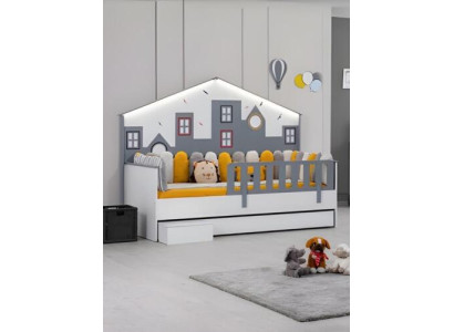Bettrahmen Kinderbett Bett Kinderzimmer Kinderzimmermöbel Helles Holz
