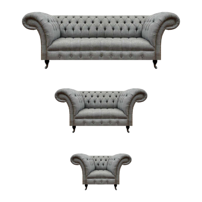 Chesterfield Sofagarnitur 3tlg Polstermöbel Wohnzimmer Luxus Sitz Einrichtung