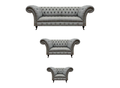 Chesterfield Sofagarnitur 3tlg Polstermöbel Wohnzimmer Luxus Sitz Einrichtung
