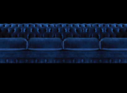 Luxus Design Chesterfield Viersitzer Sofa Blau Couch Einrichtung Wohnzimmer