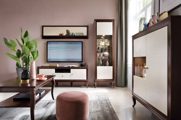 Wohnzimmer Set Vitrine Kommode Spiegel Wohnwände Kommoden