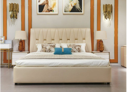 Bett 2x Nachttisch 3tlg. Schlafzimmer Set Design Moderne Luxus Betten Gruppe Neu