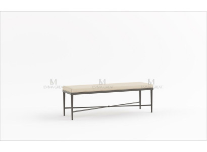 Sitz Polster Bank Polster Hocker Bank Textil Edelstahl Stil Designer Fußhocker