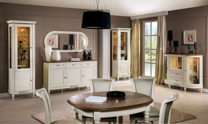 Klassische Schränke Vitrine Holz Edler Luxus Glas Schrank Holz Regal