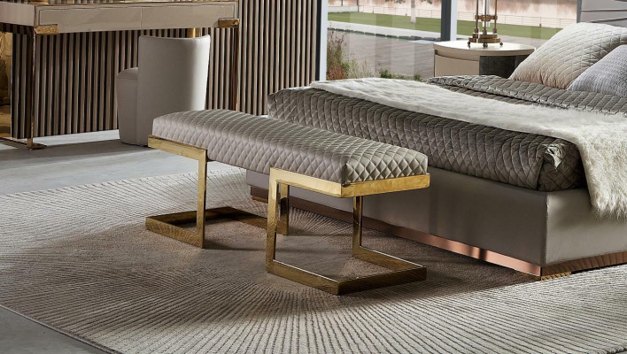Sitz Polster Bank Polster Sitz Bank Textil Stoff Holz Stil Designer Neu Hocker