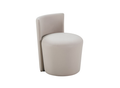 Sessel Leder Fußhocker Hocker Luxus Modern Design Möbel Beige Wohnzimmer Leder