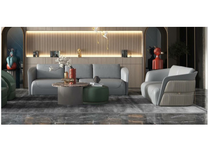 Couch Tisch Kaffee Beistell Design Luxus Rund Tische Sofa 2x Set Garnitur Stein