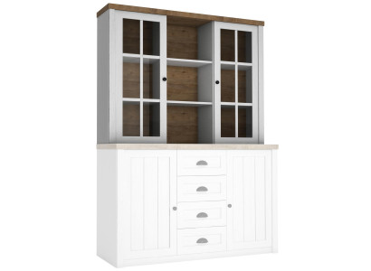 Klassische Schränke Schrank Anrichte Aufsatz Kommode Schrankwand W2D Kommode