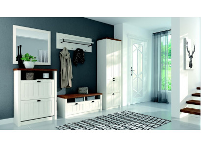 Garderobe Set Holz Aufbewahrung Türgarderobe 5tlg Neu Flur Garderoben Diele Set