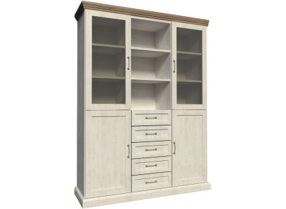 Vitrine W2D Design Wohnzimmer Schrank Weiß Moderne Vitrinen Holz Schränke Neu
