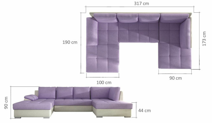 Couch Garnitur U Form Big design Wohnlandschaft Ecksofa xxl Polster Eck