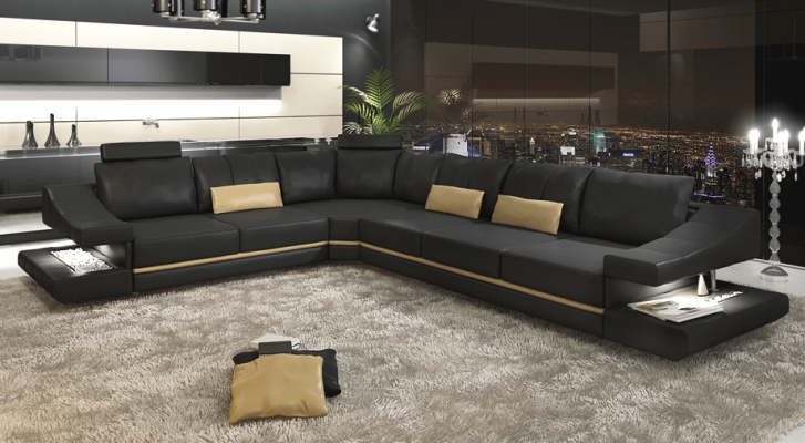 Ledersofa Ecksofa Couch Designer Polster Eckgarnitur Sofa Couchen Sofas