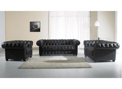 Chesterfield Sofagarnitur 311 Sitzer Design Couch Polster Sofa Garnitur Set