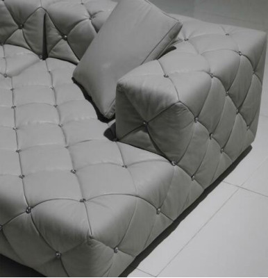 Chesterfield Leder Modern Couch Wohnlandschaft Ledersofa Ecksofa Sofa