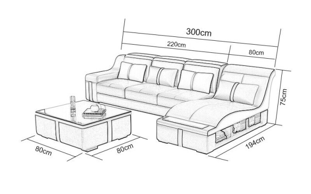 LForm Leder Wohnlandschaft Couch Polster Sitz Ecksofa Sofa Große