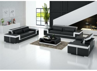 Sofa 2 Sitzer Polster Designer Couchen Sofas Garnitur NEU Ledersofa