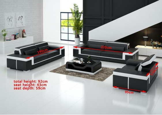 Sofa 2 Sitzer Polster Designer Couchen Sofas Garnitur NEU Ledersofa