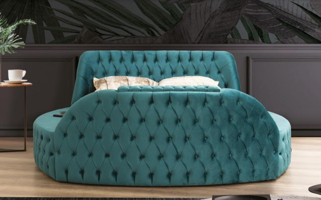 Multifunktion Bett Regal USB Ladestation Doppel Textil Betten 180x200