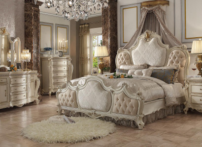 Bett 2x Nachttisch 3 tlg. Schlafzimmer Set Luxus Design Betten Chesterfield