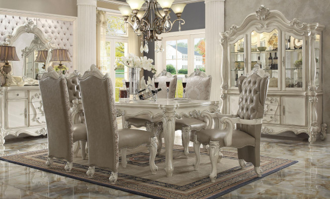 Königliche Esszimmergarnitur Barock-Rokoko Esszimmer Möbel 6x Stühle Esstisch 7tlg. Set
