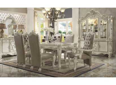 Königliche Esszimmergarnitur Barock-Rokoko Esszimmer Möbel 6x Stühle Esstisch 7tlg. Set