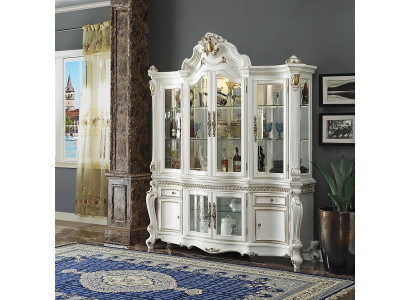 Anrichte Luxus Schaufenster Vitrine Glas Schrank Antik Stil Möbel Barock