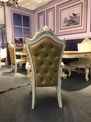 Königliche Esszimmer Garnitur Barock Rokoko Tisch mit 6x Stühlen
