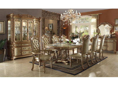 Königliche 7tlg. Esszimmer Garnitur Esstisch 6x Stühle Barock Rokoko Stil
