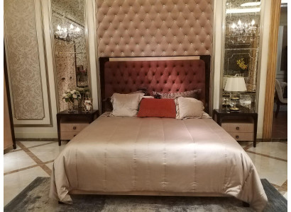 Bett 2x Nachttisch 3 tlg. Schlafzimmer Set Design Modern Luxus