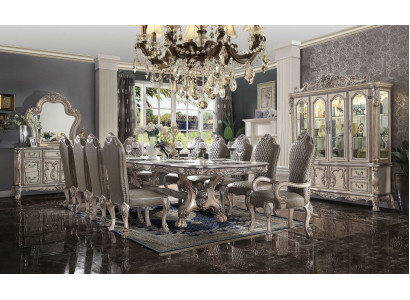 Esszimmer Komplette Garnitur Tisch Anrichte 10x Stuhl Set Vitrine Barock 14tlg.