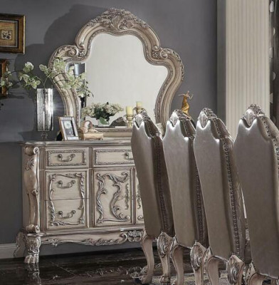 Esszimmer Komplette Garnitur Tisch Anrichte 10x Stuhl Set Vitrine Barock 14tlg.