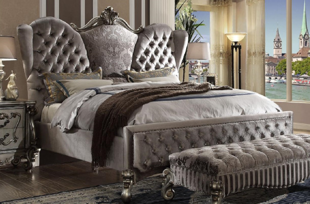Bett Polsterbett Luxus Doppel Schlafzimmer Designbett Betten Holz