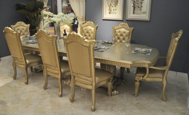 Esstisch Esstische Tische Tisch Büro Design Klassischer Holz Deko Barock
