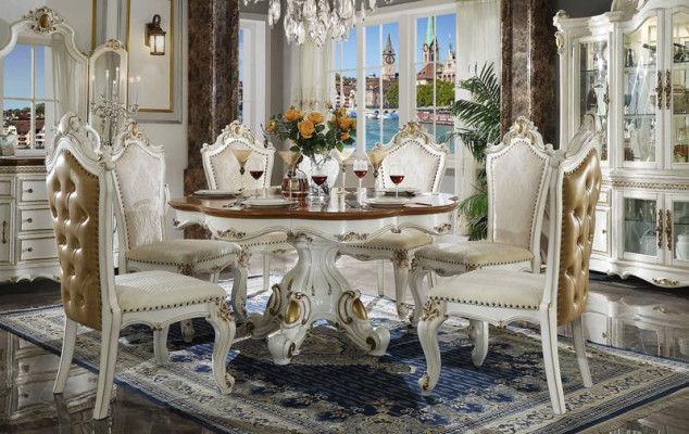 Runder Esszimmer Tisch Rund Holz Runde Klassisch Tische Rokoko Barock Stil