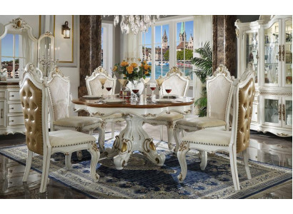 Runder Esszimmer Tisch Rund Holz Runde Klassisch Tische Rokoko Barock Stil