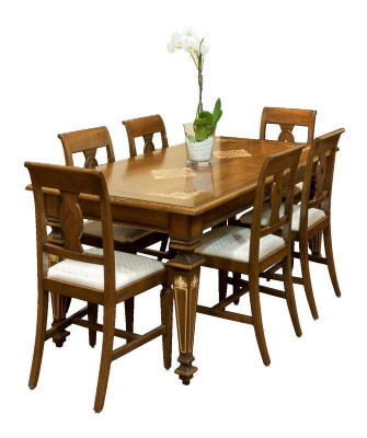 Designer Esstisch Möbel in Esszimmer Klassisch Tische Design Holz