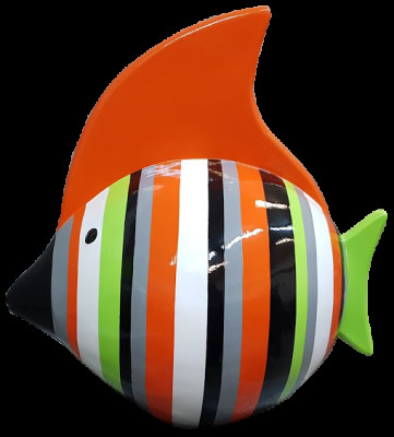 Design Wohn Deko Statuen Skulpturen Figuren Abstrakte Fisch Figur Dekoration