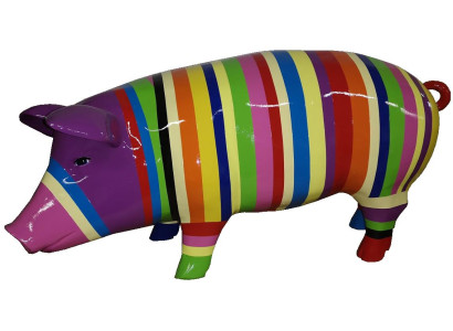 Skulpturen Abstraktes Schwein Design Wohn Deko Statuen Figuren Figur Dekoration