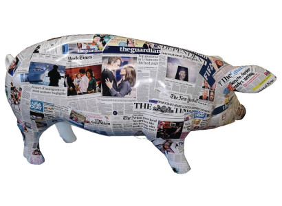 Skulpturen Design Wohn Deko Statuen Figuren Abstrakte Schwein Figur Dekoration