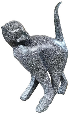 Design Figur Affe Deko Statue Skulptur Abstrakt designer Loft Silber Skulpturen