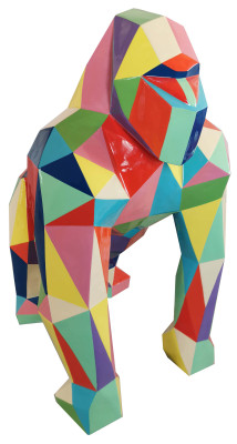Gorilla Design Figur Statue Moderne Figuren Statuen Dekoration Deko Garten Neu
