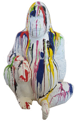 Designer Figur Statue Moderne Figuren Statuen Dekoration Deko Gorilla Garten Neu